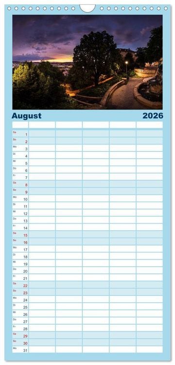 Produktbild: Familienplaner 2026 - STUTTGART 2026 auf den zweiten Blick mit 5 Spalten (Wandkalender, 21 x 45 cm) CALVENDO