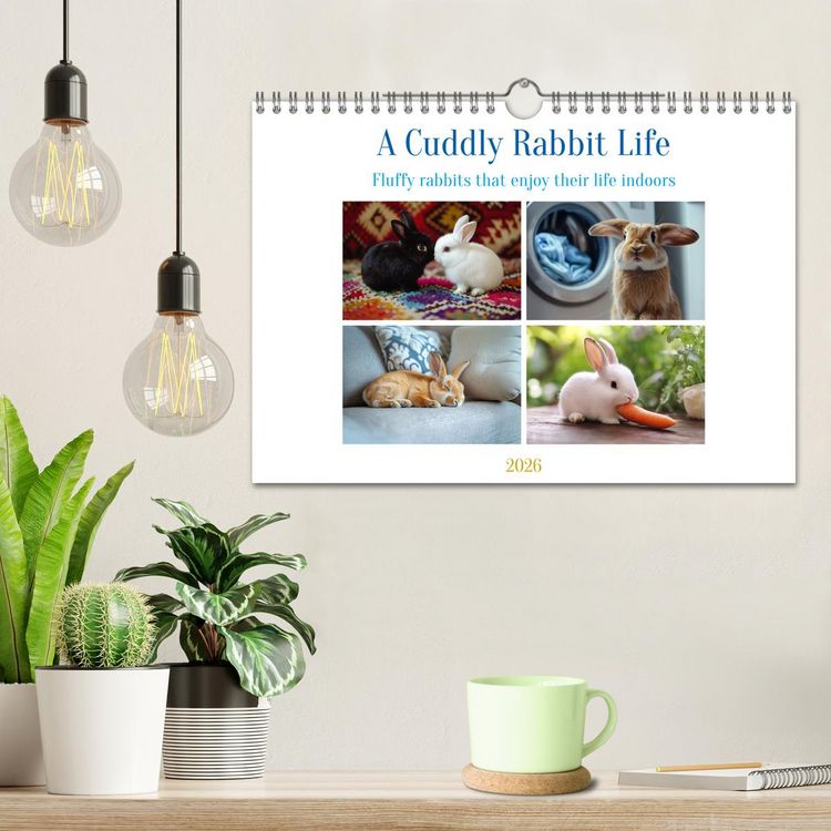 Produktbild: A Cuddly Rabbit Life (Wall Calendar 2026 DIN A4 landscape), CALVENDO 12 Month Wall Calendar