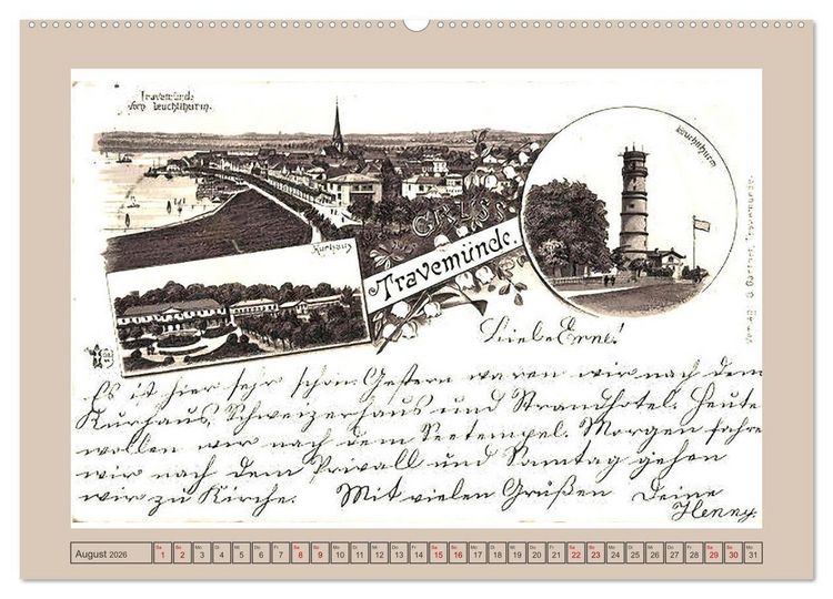 Produktbild: Gru&szlig; aus Travem&uuml;nde (hochwertiger Premium Wandkalender 2026 DIN A2 quer), Kunstdruck in Hochglanz