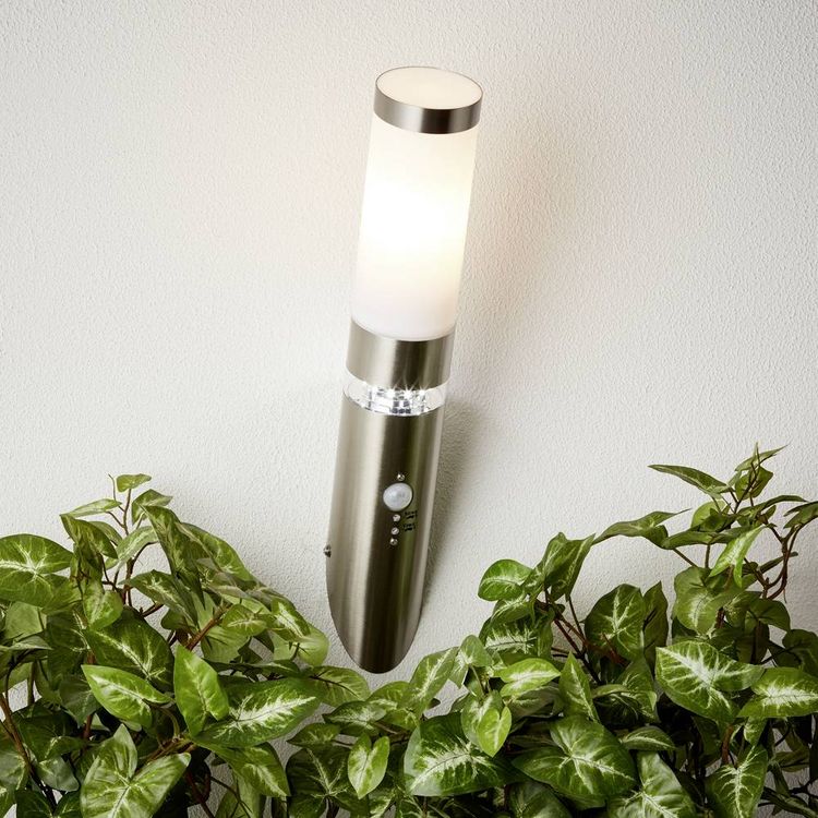 Produktbild: Brilliant Bole G46798/82 Au&szlig;enwandleuchte mit Bewegungsmelder Halogen E27 60W Edelstahl