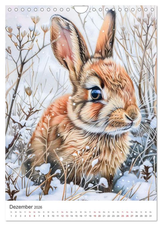 Produktbild: Tierkinder - Niedliche illustrierte Wildtiere in Wald und Flur (Wandkalender 2026 DIN A4 hoch), CALVENDO Monatskalender