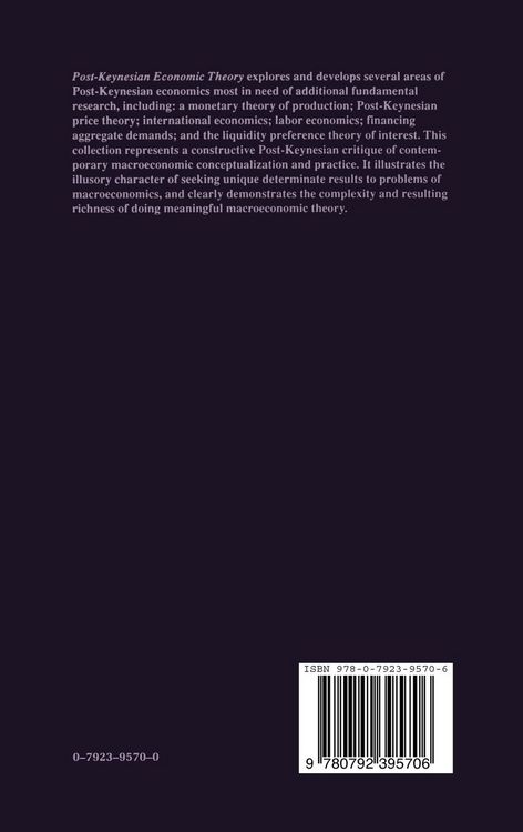 Produktbild: Post-Keynesian Economic Theory