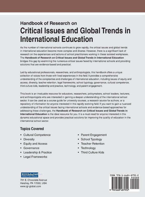 Produktbild: Handbook of Research on Critical Issues and Global Trends in International Education