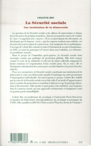 Produktbild: La S&eacute;curit&eacute; sociale : une institution de la d&eacute;mocratie