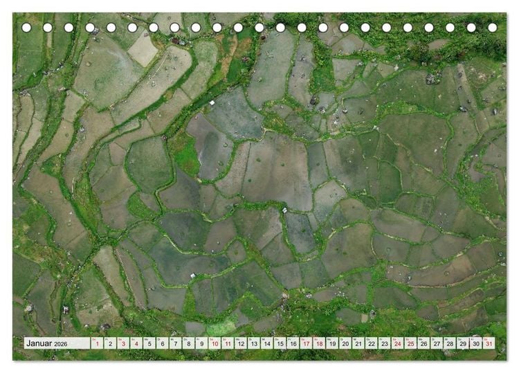 Produktbild: Indonesien von oben - spektakul&auml;re Landschaften aus der Vogelperspektive (Tischkalender 2026 DIN A5 quer), CALVENDO Monatskalender