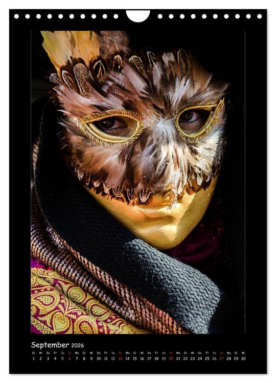 Produktbild: Venezianische Masken HALLia VENEZia Schw&auml;bisch Hall (Wandkalender 2026 DIN A4 hoch), CALVENDO Monatskalender