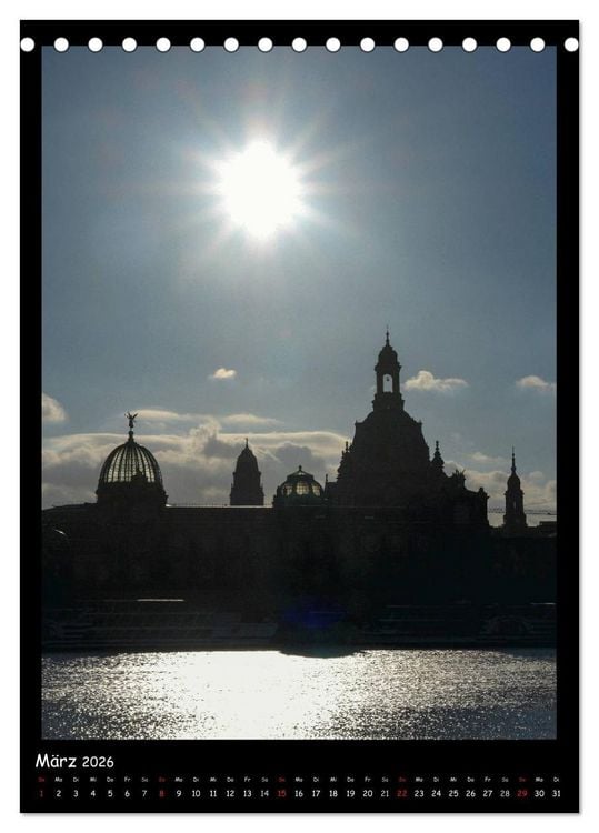 Produktbild: Frauenkirche Dresden (Tischkalender 2026 DIN A5 hoch), CALVENDO Monatskalender