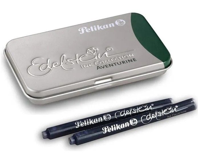 Produktbild: Pelikan Edelstein&reg; Ink Collection Aventurine, Gr&uuml;n, 6 Gro&szlig;raumpatronen im Metalletui