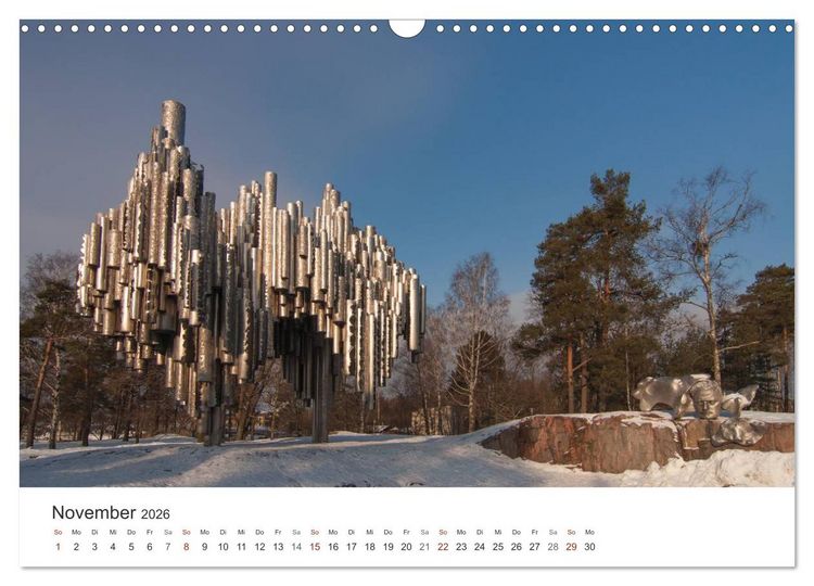 Produktbild: Helsinki - Hauptstadt am Finnischen Meerbusen (Wandkalender 2026 DIN A3 quer), CALVENDO Monatskalender