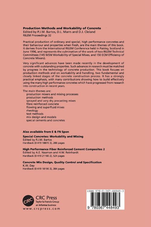 Produktbild: Production Methods and Workability of Concrete