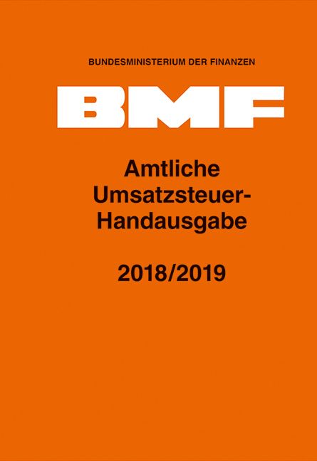 Produktbild: Amtliche Umsatzsteuer-Handausgabe 2018/2019