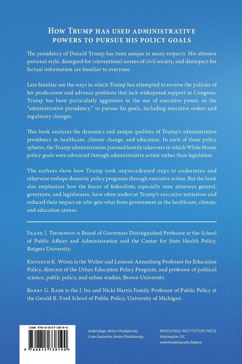 Produktbild: Trump, the Administrative Presidency, and Federalism