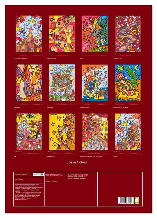 Produktbild: Life in Colors (Wandkalender 2026 DIN A2 hoch), CALVENDO Monatskalender