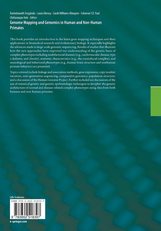 Produktbild: Genome Mapping and Genomics in Human and Non-Human Primates