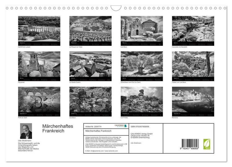 Produktbild: M&auml;rchenhaftes Frankreich (Wandkalender 2026 DIN A3 quer), CALVENDO Monatskalender