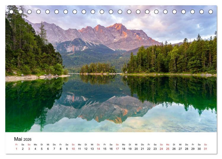 Produktbild: Deutschlands Landschaften - Vom Meer bis zu den Alpen (Tischkalender 2026 DIN A5 quer), CALVENDO Monatskalender