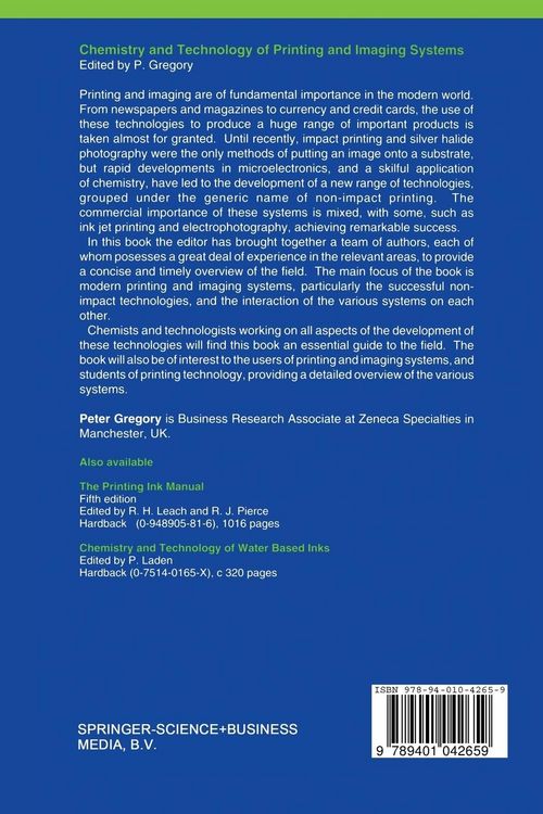 Produktbild: Chemistry and Technology of Printing and Imaging Systems