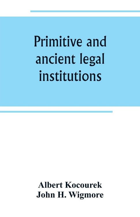 Produktbild: Primitive and ancient legal institutions