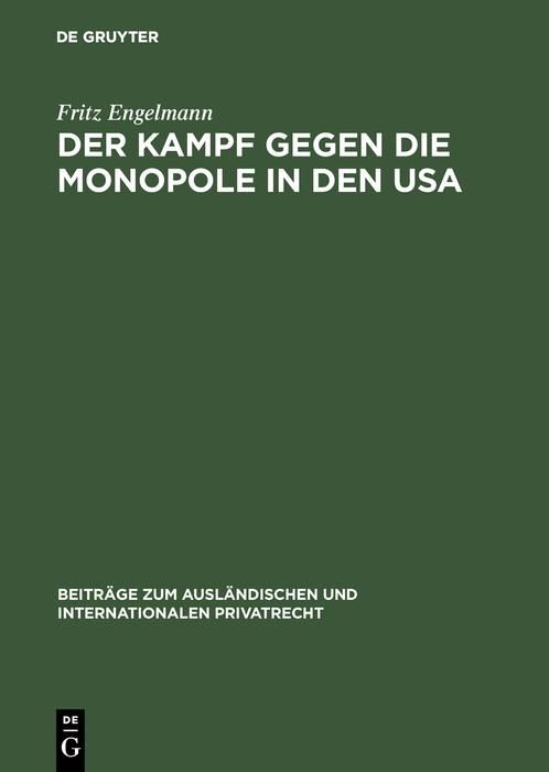 Produktbild: Der Kampf gegen die Monopole in den USA