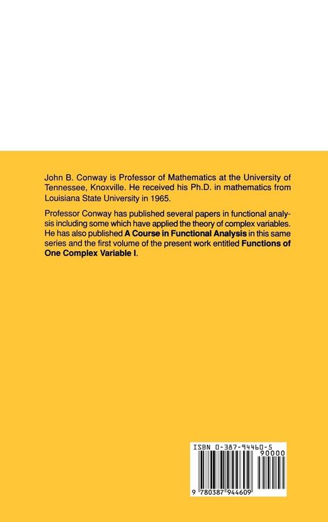 Produktbild: Functions of One Complex Variable II
