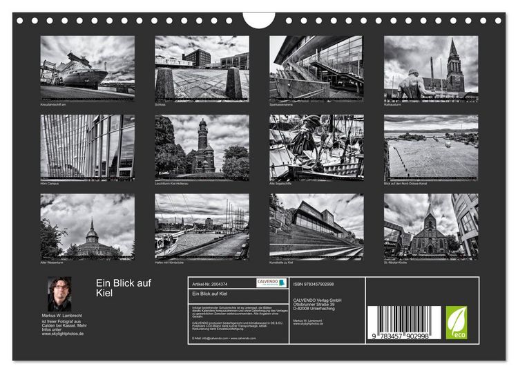 Produktbild: Ein Blick auf Kiel (Wandkalender 2026 DIN A4 quer), CALVENDO Monatskalender