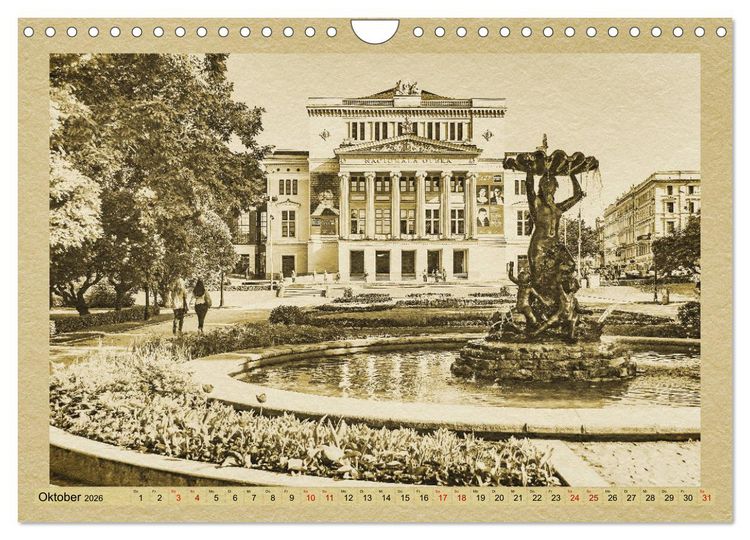 Produktbild: Riga &ndash; Ein Kalender im Zeitungsstil (Wandkalender 2026 DIN A4 quer), CALVENDO Monatskalender