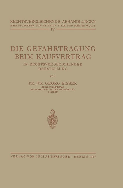 Produktbild: Die Gefahrtragung beim Kaufvertrag