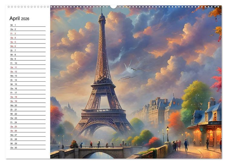 Produktbild: Verwunschene St&auml;dte in Traumwelten (Wandkalender 2026 DIN A2 quer), CALVENDO Monatskalender