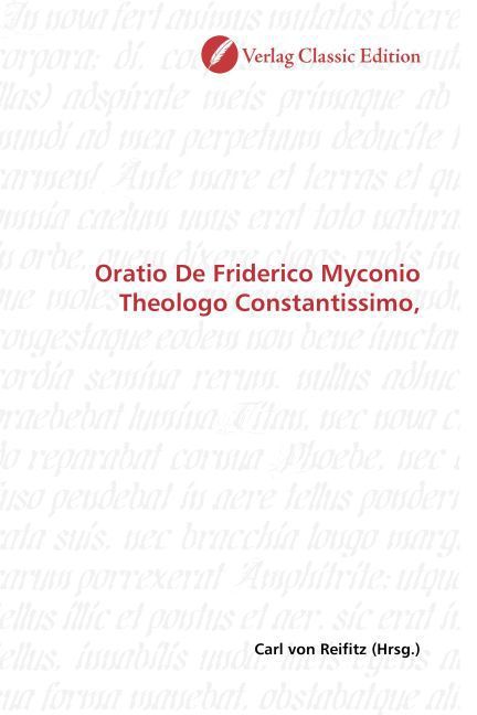 Produktbild: Oratio De Friderico Myconio Theologo Constantissimo,