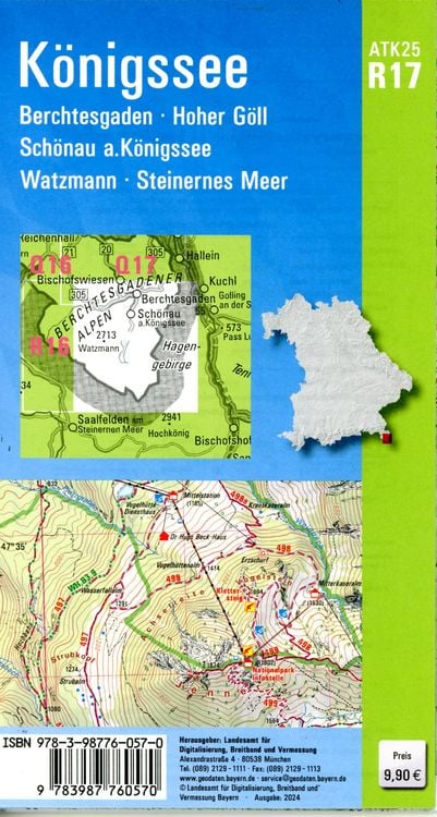 Produktbild: ATK25-R17 K&ouml;nigssee (Amtliche Topographische Karte 1:25000)