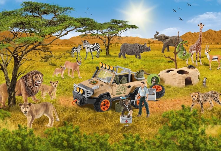 Produktbild: Wild Life, In der Sarvanne, 60 Teile, mit Add-on (eine Original Figur L&ouml;wenjunge)