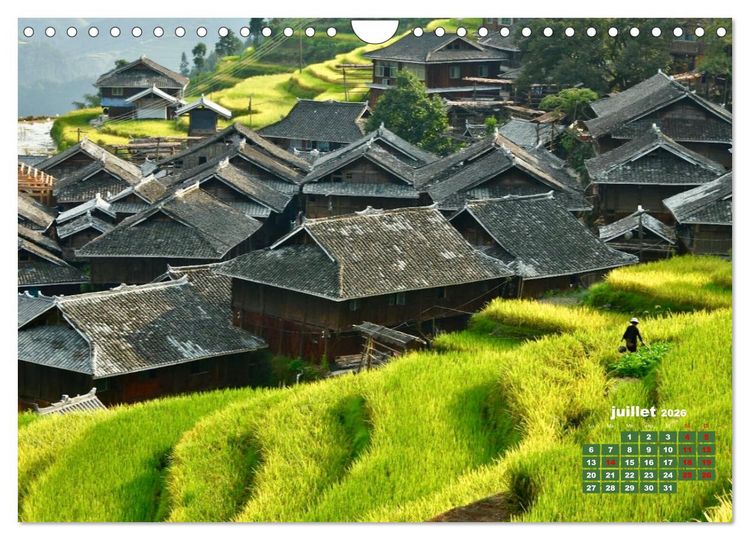 Produktbild: Riz de Chine (Calendrier mural 2026 DIN A4 vertical), CALVENDO calendrier mensuel
