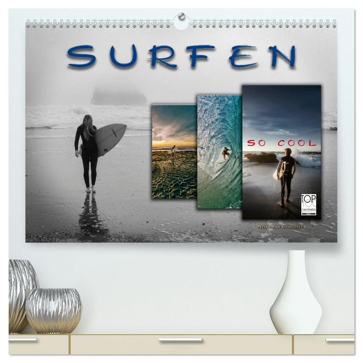 Produktbild: Surfen - so cool (hochwertiger Premium Wandkalender 2026 DIN A2 quer), Kunstdruck in Hochglanz