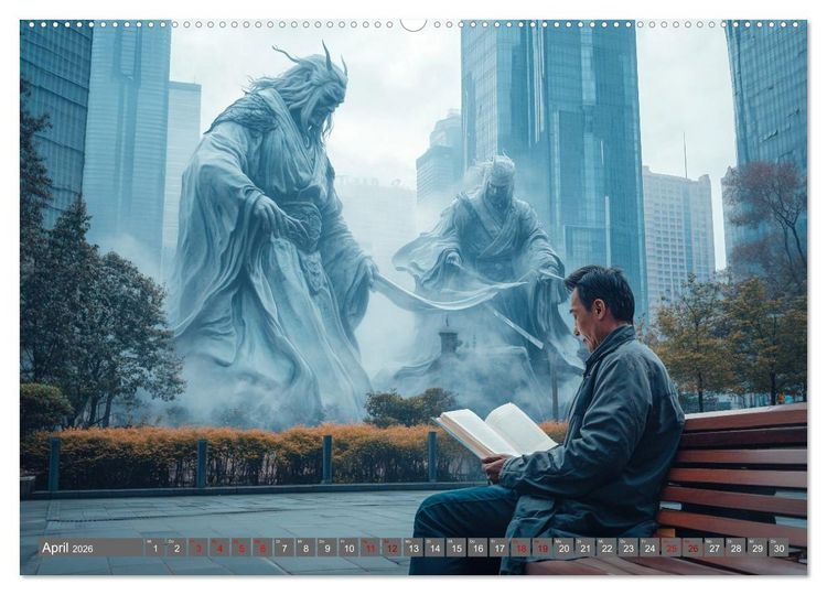 Produktbild: Lesen ist eine Reise durch Zeit und Raum (hochwertiger Premium Wandkalender 2026 DIN A2 quer), Kunstdruck in Hochglanz