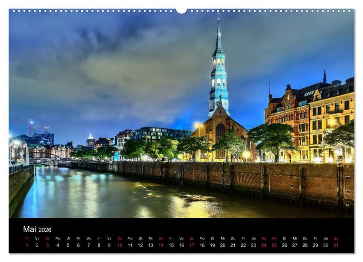 Produktbild: Charmantes Hamburg (hochwertiger Premium Wandkalender 2026 DIN A2 quer), Kunstdruck in Hochglanz