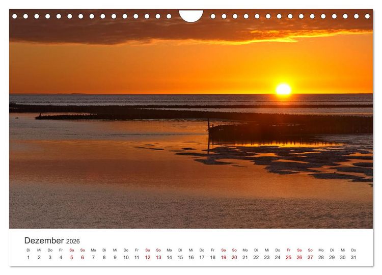 Produktbild: Schutzgebiet Wattenmeer (Wandkalender 2026 DIN A4 quer), CALVENDO Monatskalender