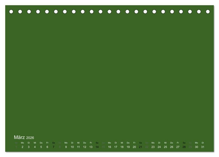 Produktbild: Bastelkalender - dunkel Gr&uuml;n (Tischkalender 2026 DIN A5 quer), CALVENDO Monatskalender
