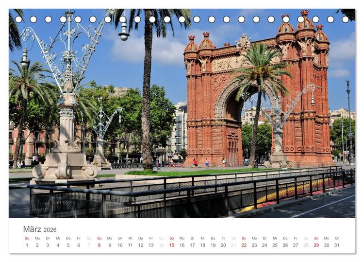 Produktbild: Barcelona im Auge der Kamera (Tischkalender 2026 DIN A5 quer), CALVENDO Monatskalender