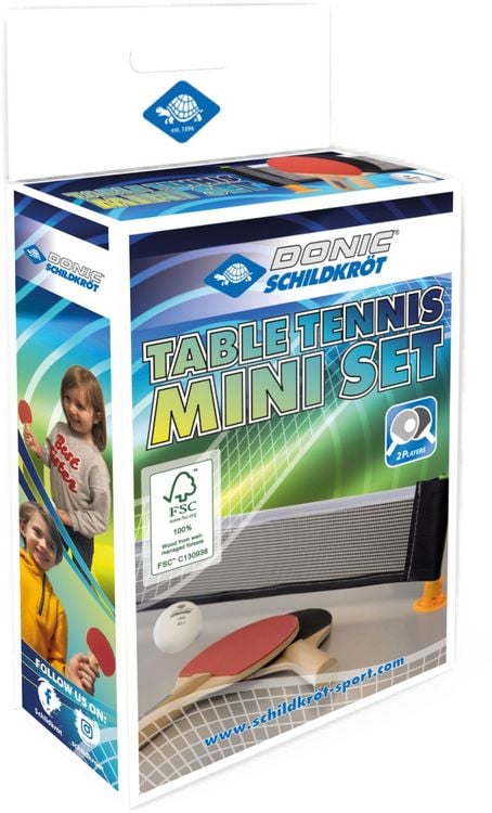 Produktbild: Donic-Schildkr&ouml;t 788460 - Tischtennis-Mini-Set (Schl&auml;ger/Netzgarnitur/Ball)