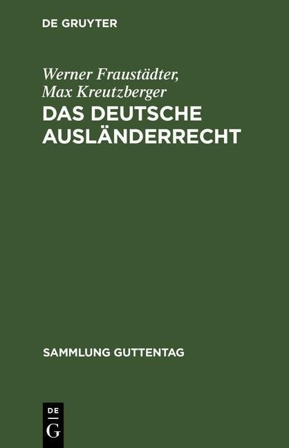 Produktbild: Das deutsche Ausl&auml;nderrecht