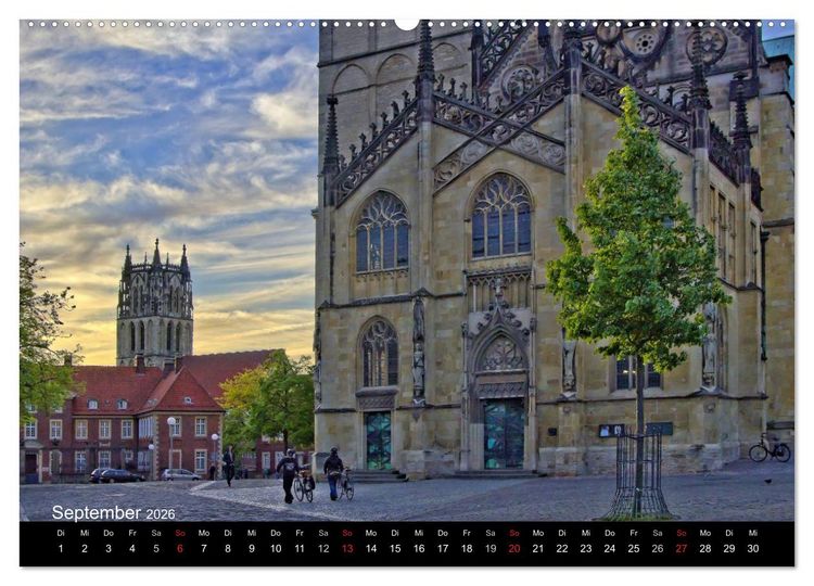 Produktbild: M&uuml;nster - Geschichten aus verschiedenen Jahrhunderten (hochwertiger Premium Wandkalender 2026 DIN A2 quer), Kunstdruck in Hochglanz