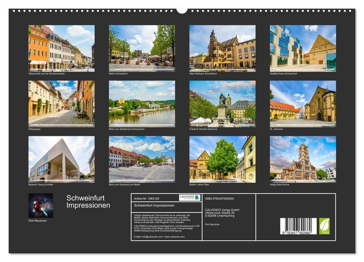 Produktbild: Schweinfurt Impressionen (hochwertiger Premium Wandkalender 2026 DIN A2 quer), Kunstdruck in Hochglanz