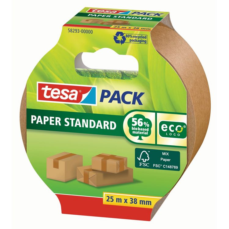 Produktbild: TESA&reg; Papier-Verpackungsband ecoLogo&reg; Standard, 38 mm x 25 m