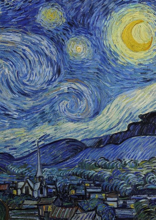 Produktbild: Notizbuch A4 kariert - 100 Seiten Soft Cover - van Gogh Sternennacht
