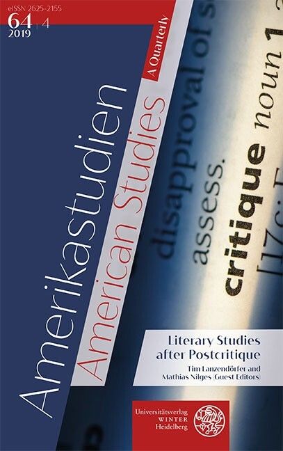 Produktbild: Amerikastudien / American Studies. A Quarterly. Vol. 64:4 (2019)