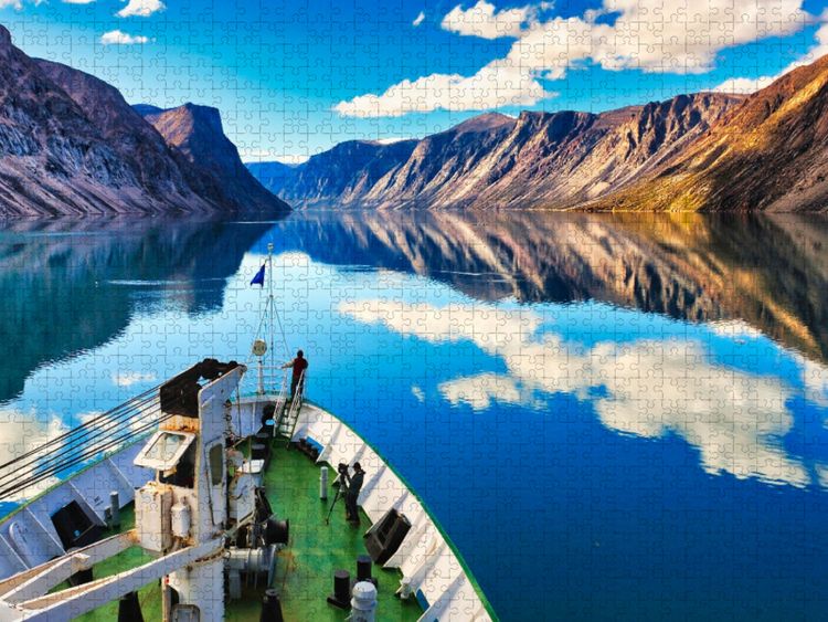 Produktbild: CALVENDO Puzzle Expeditionsschiff im Coronation Sund, Davis Street | 1000 Teile Lege-Gr&ouml;&szlig;e 64x48cm Foto-Puzzle f&uuml;r gl&uuml;ckliche Stunden