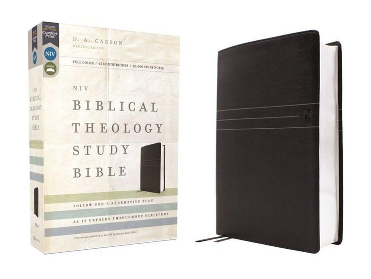 Produktbild: Niv, Biblical Theology Study Bible (Trace the Themes of Scripture), Leathersoft, Black, Comfort Print
