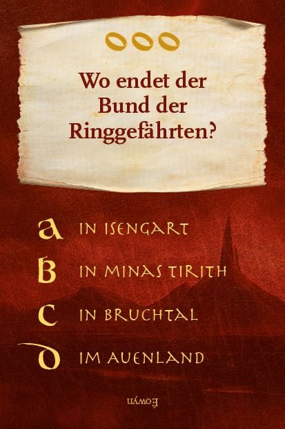 Produktbild: Kartenspiel: Das inoffizielle Quiz f&uuml;r Herr der Ringe-Fans