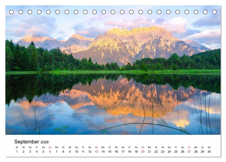 Produktbild: Landschaften vom Licht gek&uuml;&szlig;t (Tischkalender 2026 DIN A5 quer), CALVENDO Monatskalender