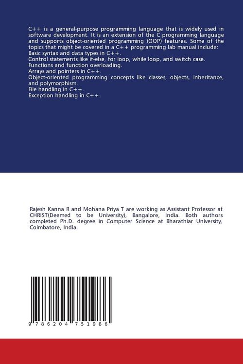 Produktbild: Programming in C++ Lab Manual